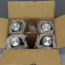 Epica Clear Glass Bottles with Lids, 18oz Resuable Glass Water Bottles for Juicing with Stainless Steel Cap to store Milk, Smoothie, etc., 100% Leak Proof, Durable and Dishwasher Safe (Set of 6)