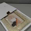 Kimdio 6x8 Picture Frames Resin Table Frame Rustic Photo Frame with High Definition Glass for Wall or Tabletop Display - Gold+White