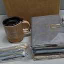 Motivational Christian Gifts for Women Men 15 oz Bible Verse Ceramic Coffee Mug A5 Journal Pen Religious Gift Set for Church Teacher Mom Dad Father Day(6 Set,Light Color,Classic)