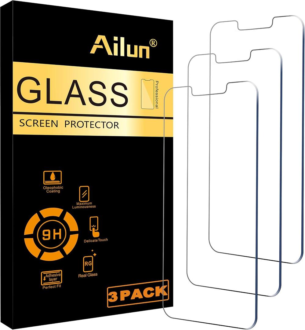 Ailun Screen Protector for iPhone 13 mini [5.4 Inch] Display 2021 3 Pack Tempered Glass