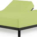 Cottingon 1 Piece Top Split King Fitted Sheet Only for Adjustable beds, Premium 100% Egyptian Cotton, 34 Inches Half Split Flex Head Bottom Sheet for Sleep Number Beds 16" Deep Mattress, Sage