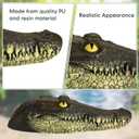 12.6 Inches Floating Alligator Head Pool Accessories Float Alligator Fake Crocodile Decoy Crocodile Floating Head for Goose, Heron, Duck Control, Pool, Garden and Patio Accessories