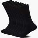 Sock Amazing Unisex Bamboo Rayon Socks Super Soft Black Crew Socks 8 Pack 10-13