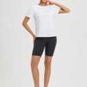 baleaf Women's Workout Tops Short Sleeve Loose Fit Yoga Athletic Shirts Lightweight Moisture Wicking Running Top (White, XL)