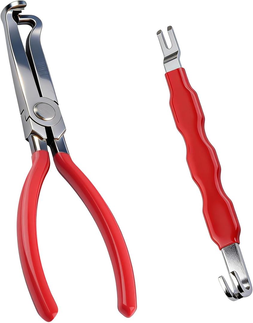 Stacool 2PCS Automotive Electrical Terminal Connector Separator Removal Tool,Dual/Straight Heads Electrical Disconnect Pliers with Non-Slip Handles,Versatile Electricals Connector Removal Tool