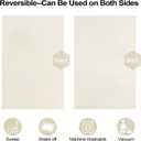 LEEVAN Washable Kitchen Rug 5' x 8', White Bathroom Rugs, Reversible Living Room Rug, Farmhouse Low Profile Bedroom Rugs, Modern Nursery Carpet for Foyer Laundry/Proch Decor