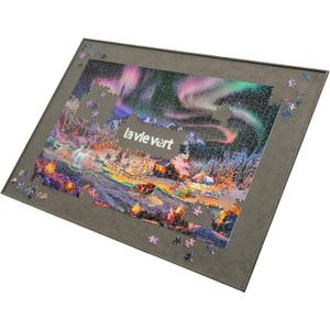 Lavievert Wooden Jigsaw Puzzle Board, Lightweight & Portable Puzzle Plateau Storage Saver with Non-Slip Surface for Games Up to 1500 Pieces - Gray