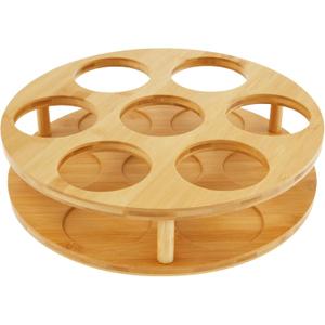 Rotating Coffee Syrup Organizer, Acrylic Syrup Bottle Holder Stand, Bottle Rotating Stand Multifunctional Syrup Bottle Holder Practical Coffee Syrup Organizer Rack for Syrup Liquor Wine