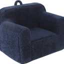MOMCAYWEX Kids Snuggly-Soft Sherpa Chair, Cuddly Toddler Foam Chair for Boys and Girls, Dark Blue