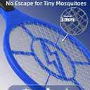 2 Pack Electric Fly Swatter (Yellow & Blue), High-Voltage Bug Zapper with Safety Mesh, Indoor/Outdoor Mosquito Killer, Battery Powered Pest Control, AA Batteries Required (Not Included)