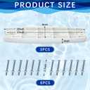 Wettarn 3 Set 18 Inches Pool Ladder Steps Universal Swimming Pool Ladder Pedal Set Molded Plastic Swimming Pool Ladder Rung Step with Stainless Steel Bolts Fit for Inground and Above Ground Pools