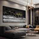 Black And Gold Wall Art Maximalist Decor Home Decor Wall Pictures Canvas Art Wall Decort Large Size Modern Painting Wall Decoration Pictures Abstract Wall Art For Living Room Home Kitchen Office 29x58 Inch (58L" x 29W")