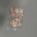 Giegxin 48 Pcs Rhinestone Buttons for Crafts Clothes Faux Pearl Embellishments Pink Butterfly Rhinestone Flower Buttons Vintage Women Pearl Brooch for Jewelry Making, DIY, Bags Shoes Supplies