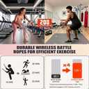 Cordless Battle Rope Set – Portable Workout for Home Gym, Pink