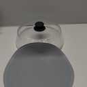 2 in 1, Tall Glass Microwave Splatter Cover for Food & Microwave Place Mat, Plate Splatter Guard Lid with Silicone Handle Knob, Cookware & Bakeware Serving Dish Cover, Food Grade, No Plastic, 10in