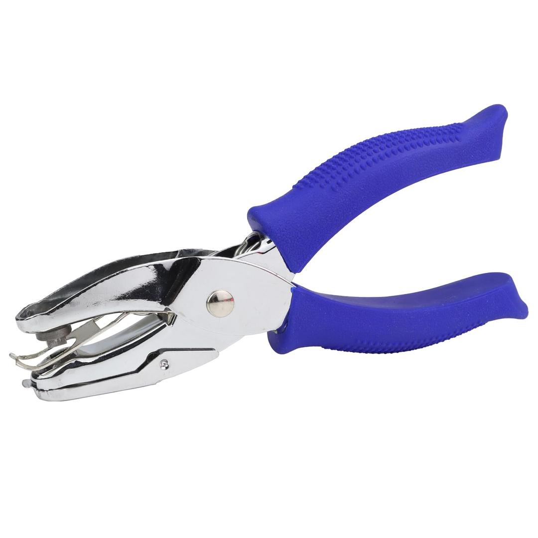 Aacehlh Single Hole Punch, 3/ 16 Inch Diameter of Triangle Shape Hole, Handheld Paper Hole Puncher with Blue Soft Grip Handle for Binder, Scrapbooking, Cards, Paper Crafts (Triangle Hole)