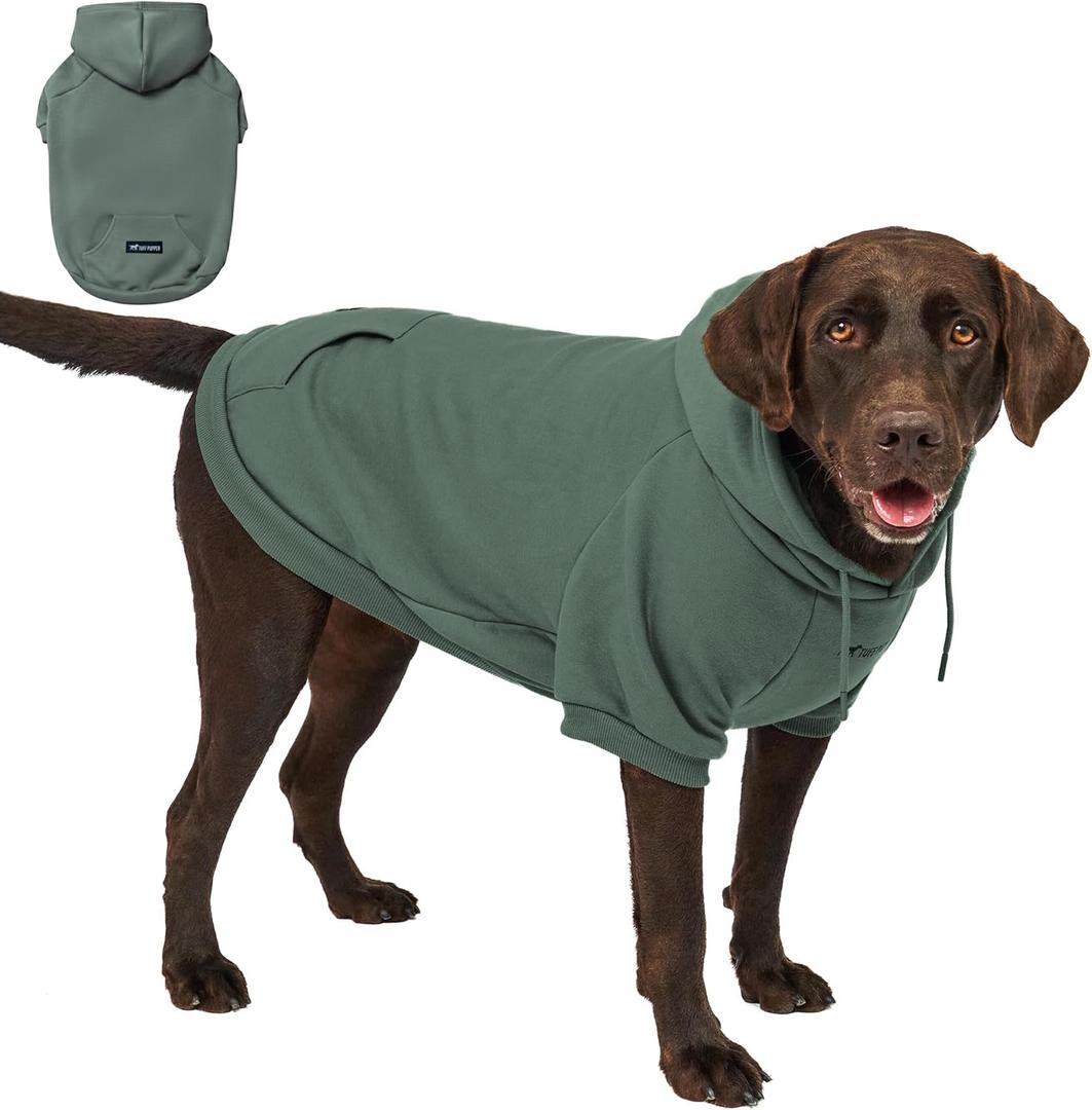 Tuff Pupper Dog Hoodie | Premium Quality Insulated Fabric | Ultra Soft Interior for Superior Comfort | Elastic Cuffs & Drawstring for Warmth | Stretch Fit Suitable for All Breeds (Teal, XXL)