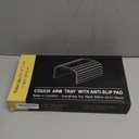 Sofa Arm Tray,Acacia Wood Folding Couch Arm Tray,Sofa Armrest Trays with Anti-Slip Pad for Drinks,Snacks,Phone,Remote Control (Brown)