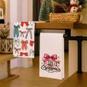 3 x Coquette Red and Green Christmas Bow Kitchen Towels, Preppy Christmas Dish Tea Towel for Kitchen, Girly Xmas Snowflakes Holiday Decorative Hand Towels for Bathroom, 16x24 Inches Set of 2