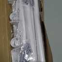 180 inch Curtain Rods, 1" Heavy Duty White Curtain Rod for Outdoor Pato, Living Room, Bedroom, Metal Modern Curtain Pole with End Caps, 10 to 15 ft Drapery Rod Set with Brackets