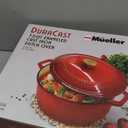 MELLERHOME 6 Quart Enameled Cast Iron Dutch Oven for Bread Baking, Heavy-Duty Oven-Safe up to 500 F, & Across All Cooktops, House Warming Gifts New Home, Cast Iron Cookware, Gifts for Women, Orange
