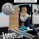 Aluminum Shed Ramp 2PC, 4' Long 8" Wide Loading Ramp for Riding Mower, 880 lbs Capacity for Lawn Mower, ATV, Motorcycle, Lightweight Sturdy Anti-Slip Ramps with Punch Plate Surface