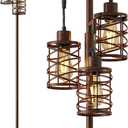 Oneach 70" Industrial Floor Lamp, Stepless Dimmable Standing Lamp with 3 Bulbs, Farmhouse Corner Standing Tree Lamp for Living Room, Tall Lamps for Bedroom, Office, Study Room, Dining Room