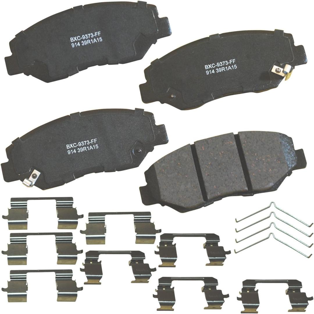 Bendix Premium SBC914 Ceramic Front Brake Pads for Acura ILX 2015-2013, Honda Accord 2017-2003, Civic 2021-2012, CR-V 2006-2002, CR-V 2016-2012, CR-Z 2016, Element 2011-2003, Fit 2014-2013