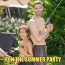 2 Pack Water Squirt Guns for Kids - Mini Water Blaster Soaker 100cc Capacity Water Pistol Toys, Ideal Summer Gifts for Swimming Pool Beach Outdoor Water Toys for Boys Girls Toddlers (Yellow Gray)