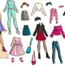 Barbie Magnetic Wooden Dress Up Toy  Pretend Play Set with Wooden Barbie Doll, Mix & Match Outfits & Storage Box  Educational Magnetic Toy for Girls Ages 3+