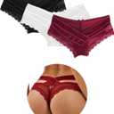 ohyeahlady Women Sexy Criss Cross Underwear Bikini Cheeky Panty Brief Brazilian Panties (L)