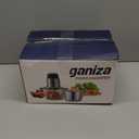 GANIZA Food Processors, Electric Food Chopper with Meat Grinder & Vegetable Chopper - 2 Bowls (8 Cup+8 Cup) with Powerful 450W Copper Motor - Includes 2 Sets of Bi-Level Blades for Fruits/Meat/Nuts (Black)