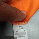 Memoriesea Women's Basic Bodycon Ruffle Flared Short Sleeve Pencil Midi Dress (3X-Large, Orange)