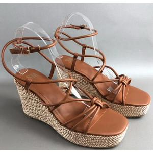 SM New York July Women’s Taupe Wedge Sandals Size 9.5