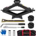 Car Jack Kit 3 Ton/6614 lbs Multipurpose Universal Scissor Jack for Car with Rubber Jack Pad, Portable Spare Tire Changing Kit for Sedan SUV MPV Tesla