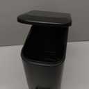 TIPGO Slim Bathroom Trash Can with Lid Soft Close, Step Pedal, 6 Liter / 1.6 Gallon Stainless Steel Trash Bin, Small Garbage Cans for Bedroom, Office, Kitchen (Matte Black)