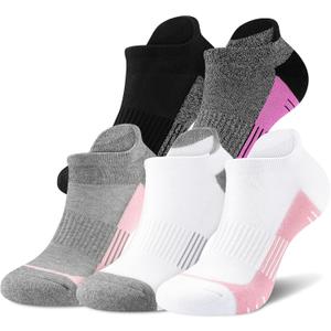 OGW Womens Ankle Running Athletic Socks - 5-Pairs No Show Cushioned with Arch Support for Workout Gym - size 5-12
