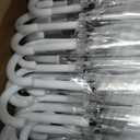 50 Pack Wedding Clear Umbrella Bulk for Rain, Transparent POE Auto Open,Large Windproof Stick Umbrellas with White J-Hook Handle for Guests, Wedding Bride Groom Photography, Prom, Graduation, Golf, Parties, Transparent Umbrella.