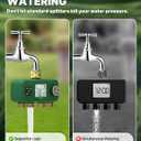 MOES 4 Zone Water Timer for Garden Hose, Heavy Duty Solid Brass Inlet & Outlets, Programmable Sprinkler Timer Battery Operated, 4 Way Faucet Valve with Sequential Watering (Non-WiFi)