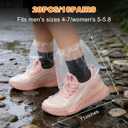 20PCS (10 Pairs) Kids Waterproof Shoe Covers for Rain, Non-Slip Disposable Plastic Shoe Ponchos Boot Covers Waterproof, Clear Heavy Duty Rain Shoe Covers for Men and Women