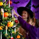 2 x Baquler 12 Pcs Black Christmas Tree Candles with Remote, LED Hanging Flickering Flameless Battery Operated Candles with Bat Hooks Ornaments for Christmas Tree Home Winter Party Decor