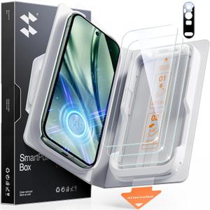 SMARTDEVIL Screen Protector for Google Pixel 9 Pro (3 Pack) + Camera Lens Protector, HD Tempered Glass, Fingerprint Unlock Friendly, 9H Military-Grade Protection, Scratch & Drop Resistant