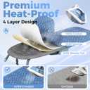 APEXCHASER Ironing Board Small with Iron Holder, Tabletop Small Iron Board with 2 Heat Resistant Ironing Covers, Portable Tabletop Ironing Board with Non-Slip Feet for Home Travel Use