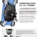 Kewig Motorcycle Fork Stem Phone Mount, Motorcycle Phone Mount, 1S One-Push Automatically Lock & Release, Fits for Fork Stem 12-25.4mm in Diameter, for 4.0-6.9" Cellphones