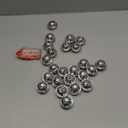 Geyee 24 Set Christmas Believe Bell Ornament 1.6 Inch Polar Sleigh Bell Bulk with Christmas Believe Ticket Ribbon Train Ticket Silver Xmas Tree Ornament for Xmas Party Favors Gift