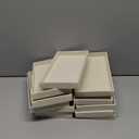 12 Pack Velvet Jewelry Trays, 9.4 x 5.4 x 1 Inches Premium Stackable Jewelry Drawers Organizer Inserts for Women Girls, Beige Jewelry Storage Display Trays for Necklace Earring Ring Bracelet (1 grid)