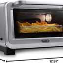 De'Longhi Digital Air Fry Convection Toaster Oven 14L Stainless Steel, Air Fry Oven, 9-in-1, Grills, Broils, Bakes, Roasts, Reheats, Keep Warm, Non-Stick, Scratch-Resistant Interior, 1800-Watts