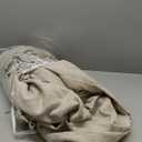 Pinch Pleated Linen Curtains 120 Inches Long 2 Panels for Living Room Bedroom Light Filtering Curtain Memory Shape Trained Pinch Pleat Thick Linen Drapes Back Tab with Hooks Clip Rings Taupe