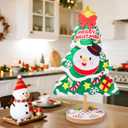 BACH AND BOUJEE 3D Tabletop Felt Christmas Tree Sewing Kit Cute Snowman DIY Felt Kit Christmas Room Decorations Project Christmas Gift Idea Xmas Tree Fun Home Activities Supplies
