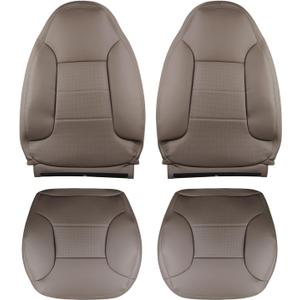 Leather Seat Cover Replacement for Ford with 1992 1993 1994 19951996 Bronco, Driver/Passenger Side Bottom/Back Seat Cover in Tan, Restore Your Seats Using Durable Materials Upgrade Your Ride